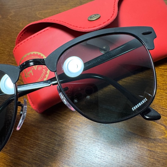 Ray-Ban Classic Matte Black Clubmaster Metal Sunglasses Polarized NWOT - Picture 7 of 10